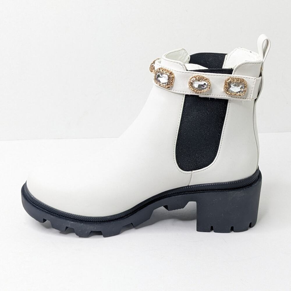 Steve Madden Amulet Chelsea Boots, White, Women's 8.5 - Picture 4 of 7